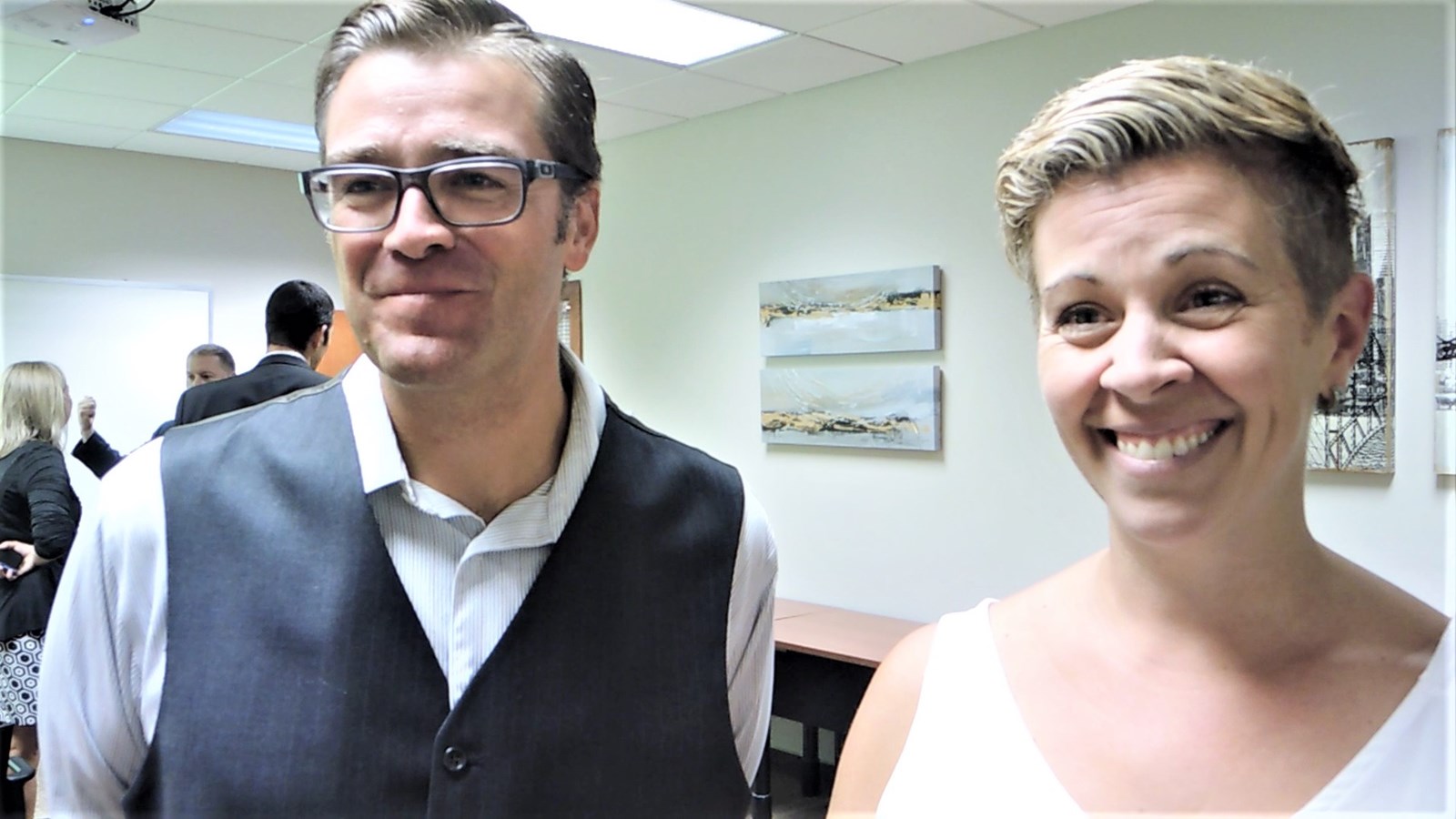 François Lehouillier, président de la Chambre de commerce et d'industrie Nouvelle-Beauce (CCINB) et Nancy Labbé, directrice générale de la CCINB.