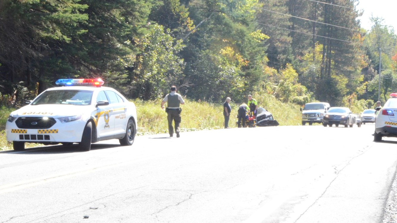 Accident sur la 204