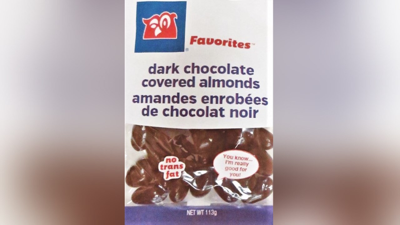 Rappel d'amandes enrobées de chocolat en raison de présence non déclarée de lait