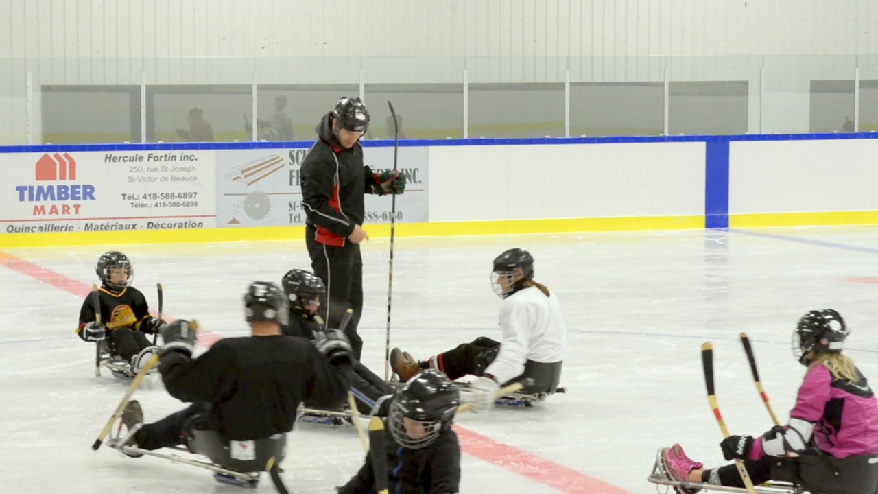 Initiation au hockey sur luge, un sport ouvert à tous qui abolit les handicaps