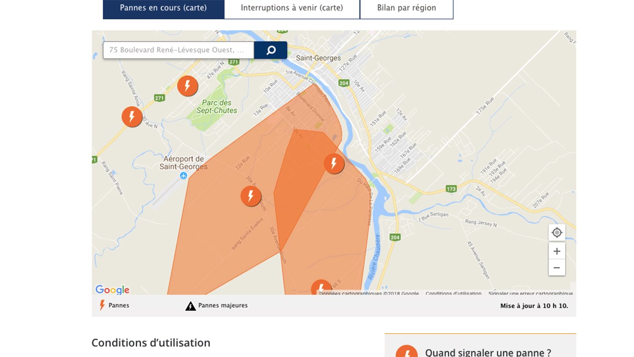 Près de 3 000 abonnés privés d’électricité à Saint-Georges