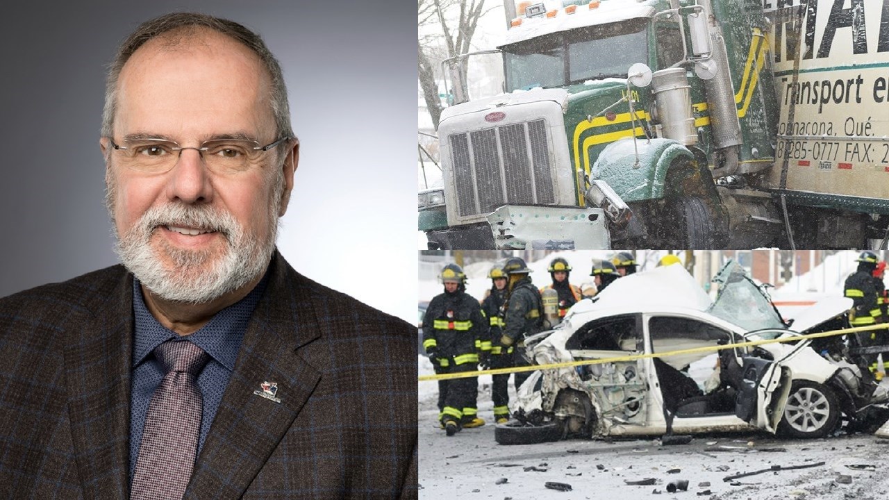 La maire de la Ville de Saint-Georges, Claude Morin, réagit à l'accident qui a coûté la vie à la jeune Anne-Sohpie Veilleux, âgée de 18 ans, de Beauceville, lors du mardi 16 janvier 2018.