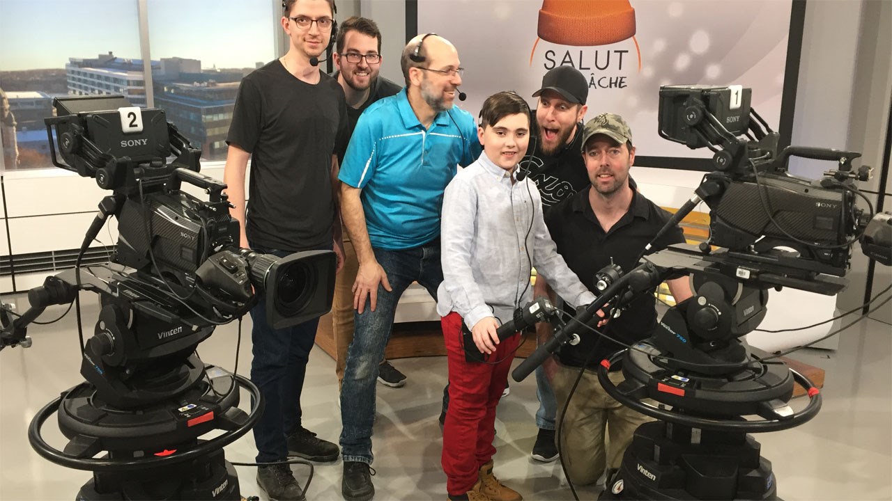 Justin et une partie de l'équipe