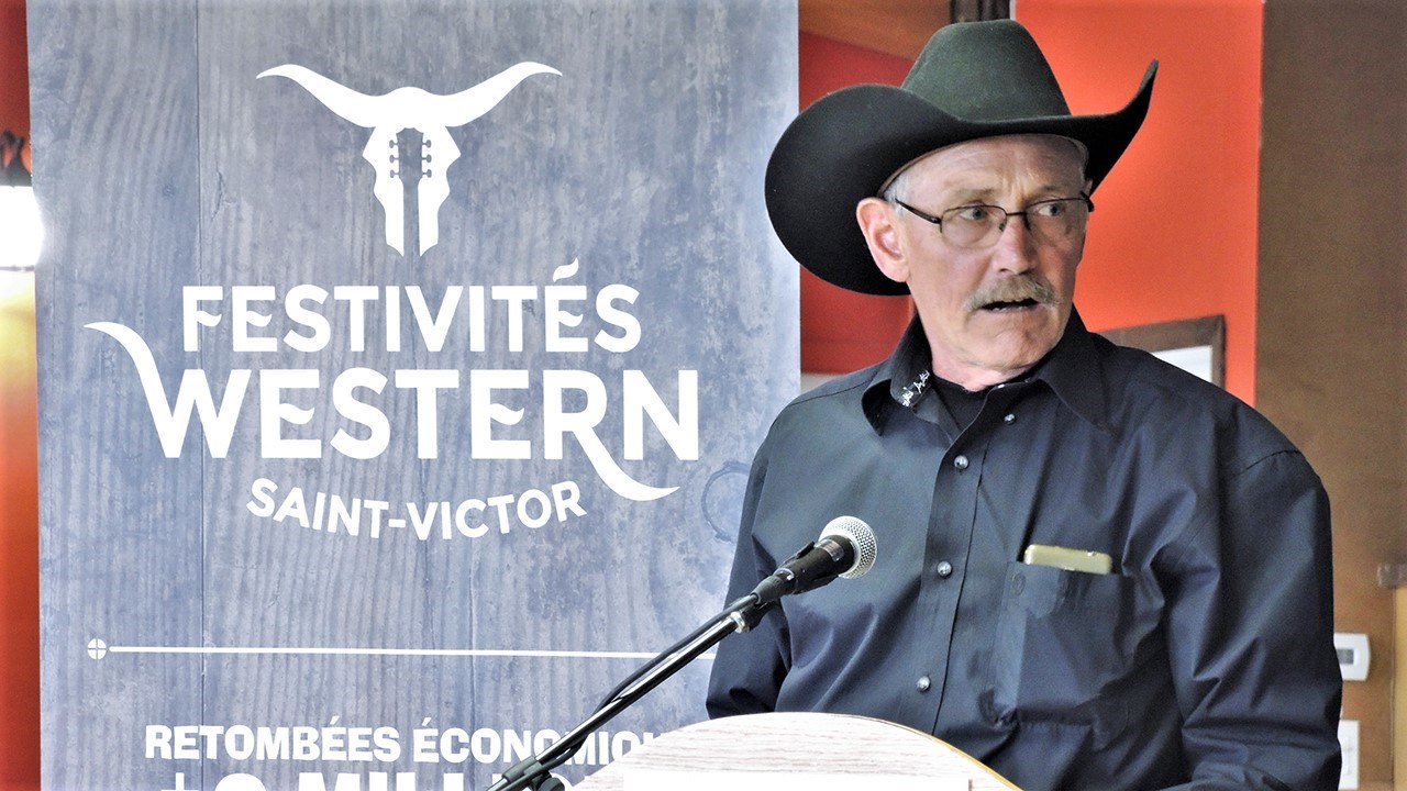 Richard Doyon, président de la 40e édition des Festivités Western de Saint-Victor, était de la conférence de presse du mercredi 23 mai 2018.