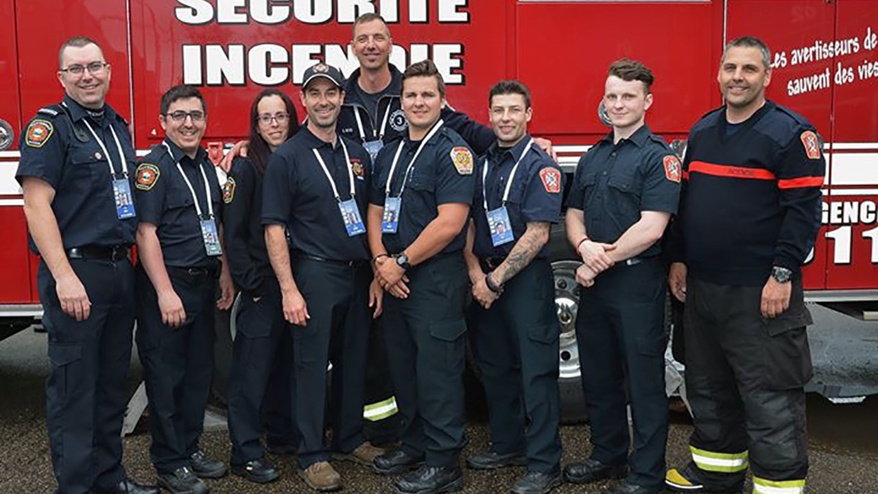 Des pompiers de la Beauce en service au rassemblement du G7