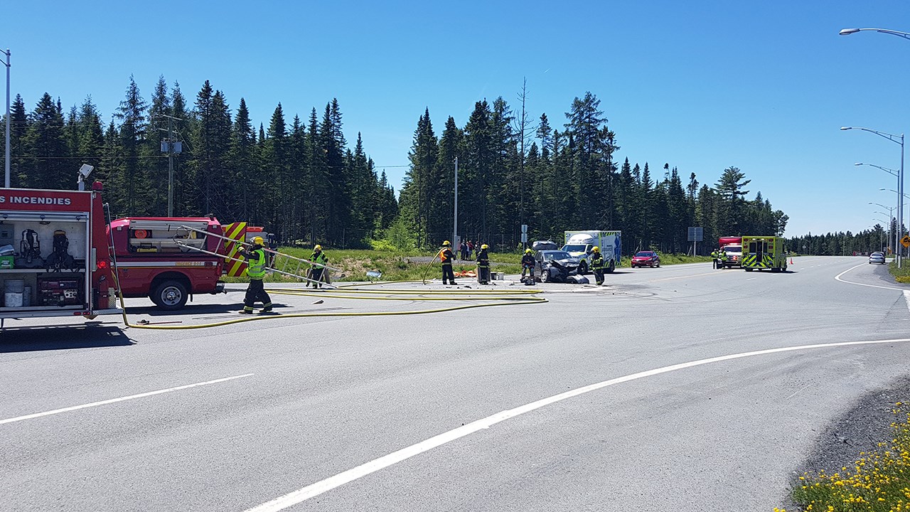 Un important accident est survenu à Notre-Dame-des-Pins