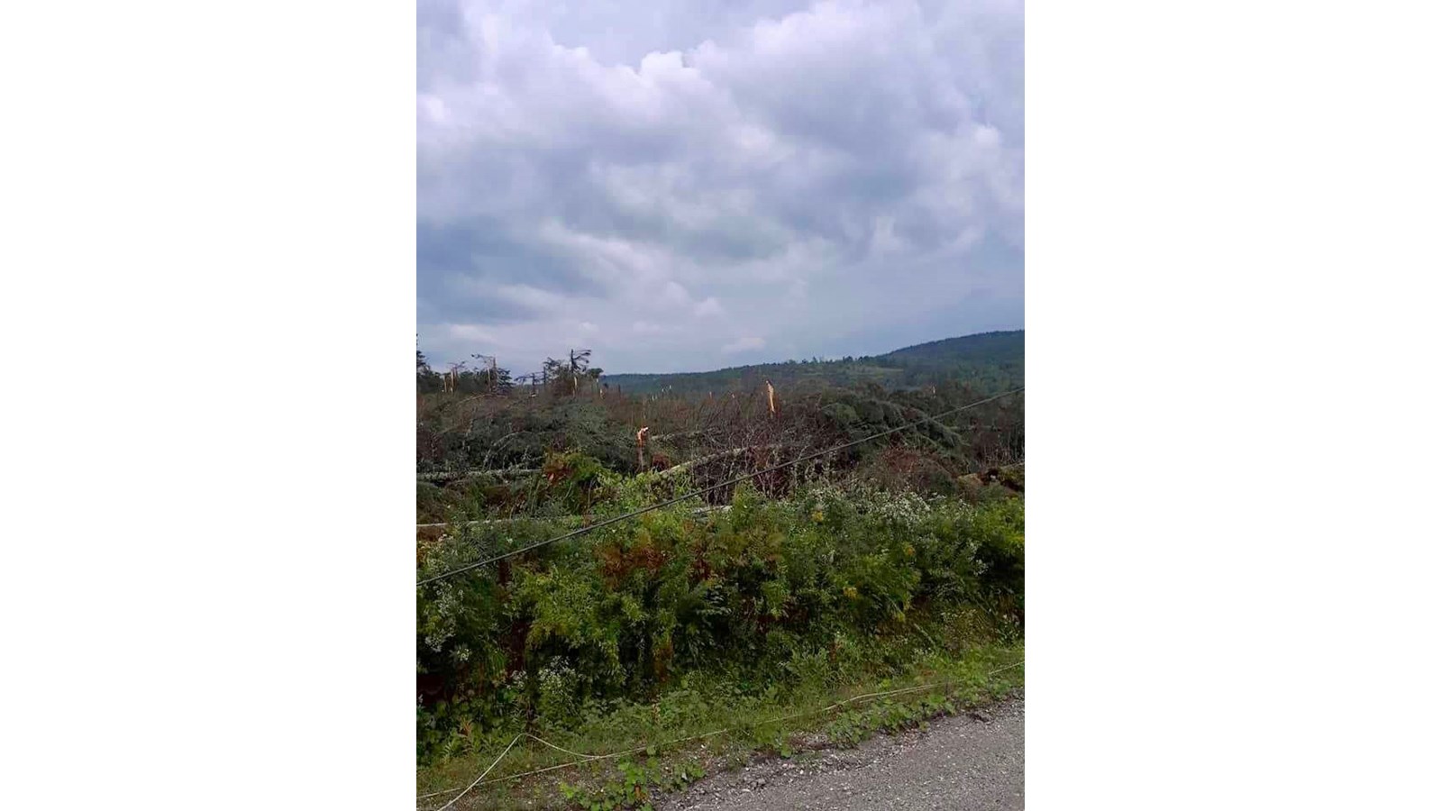 Photos des dégâts à St-Julien mercredi après-midi