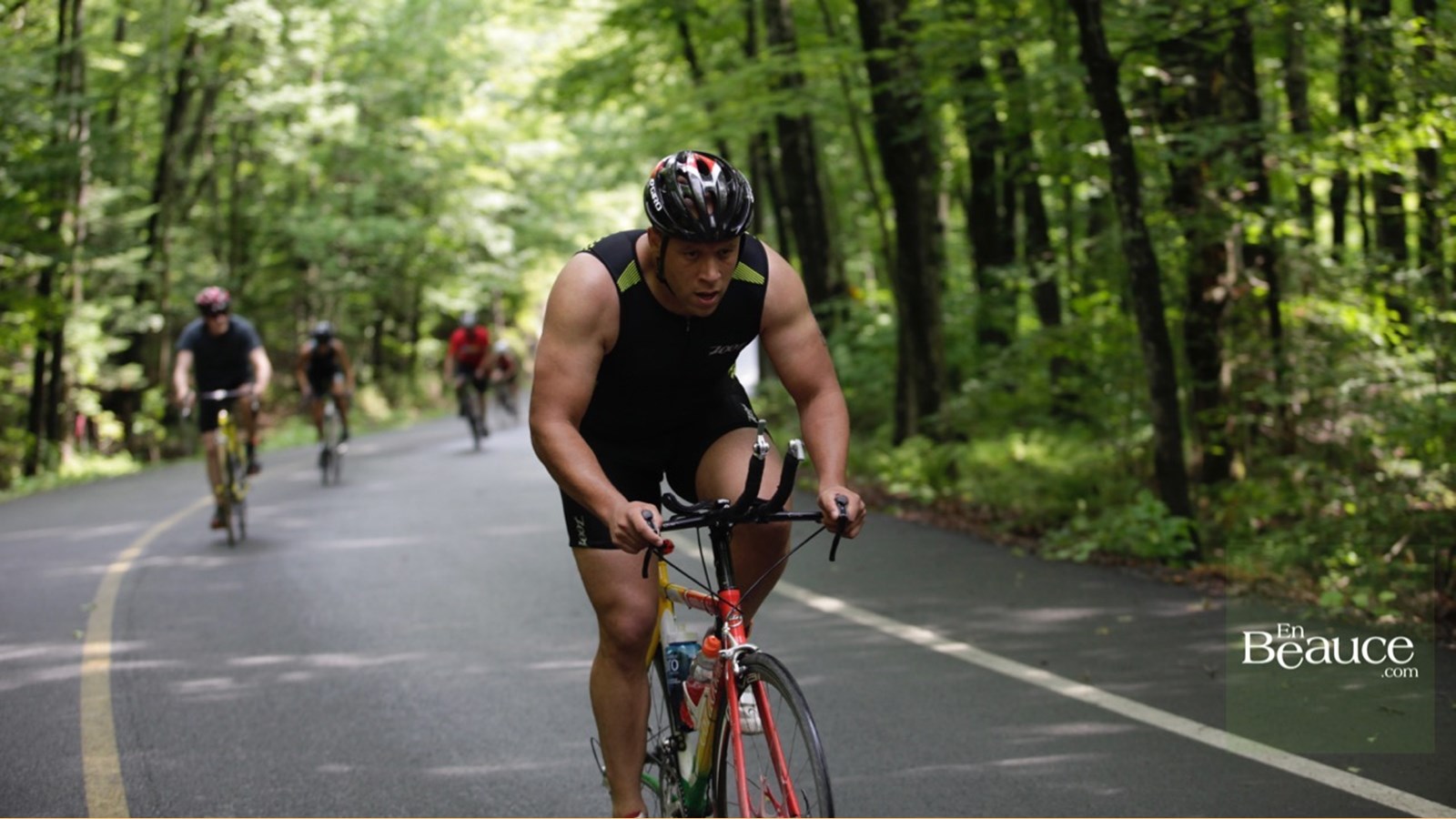 EN IMAGES : le triathlon du Lac-Poulin (partie vélo)