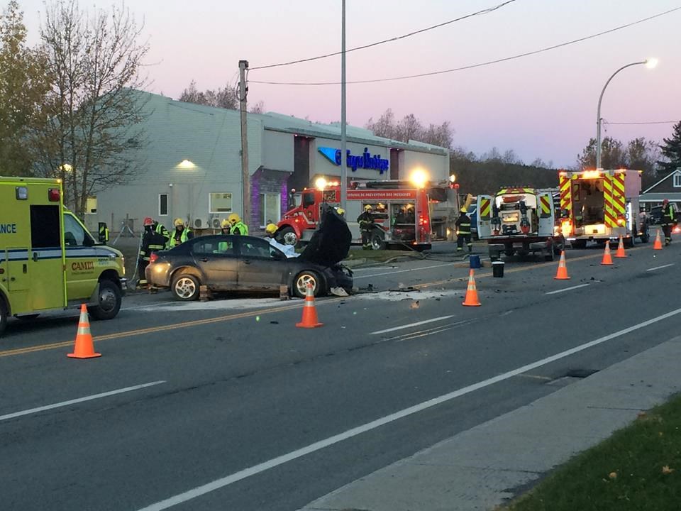 Sévère collision sur le boulevard Renault à Beauceville