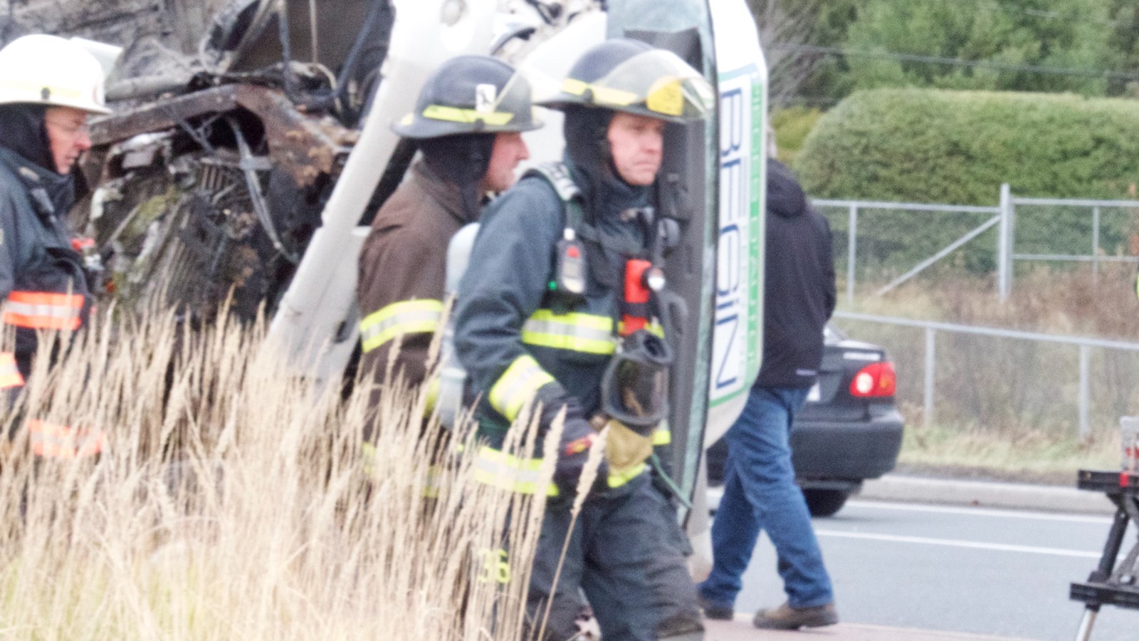 Accident grave au carrefour giratoire à la sortie de l'autoroute 73