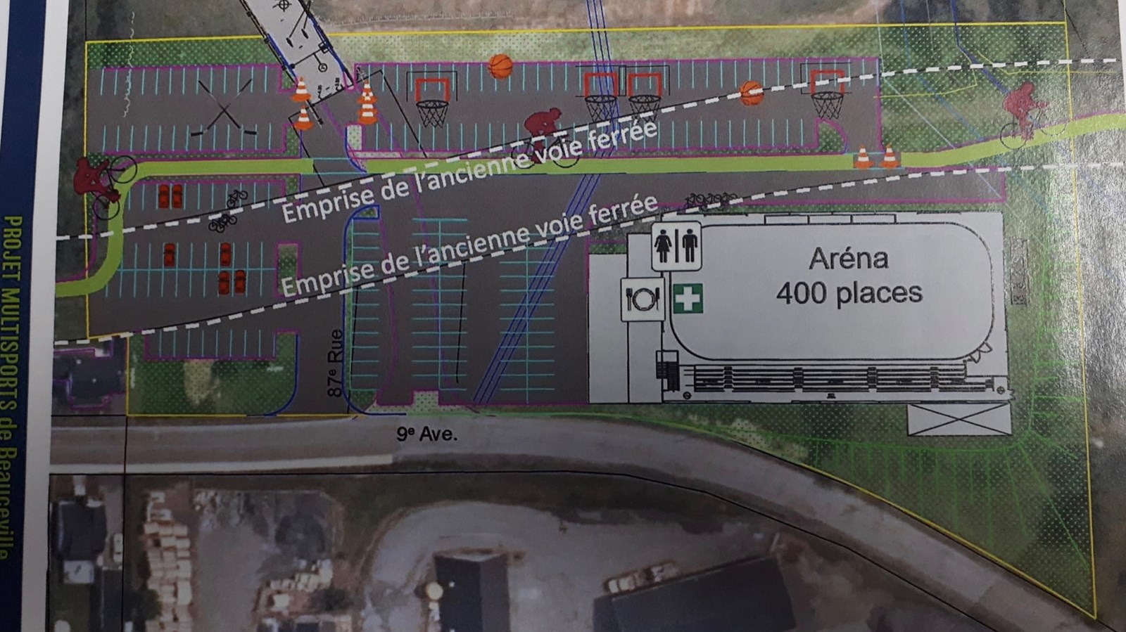 Plan du site du nouvel aréna