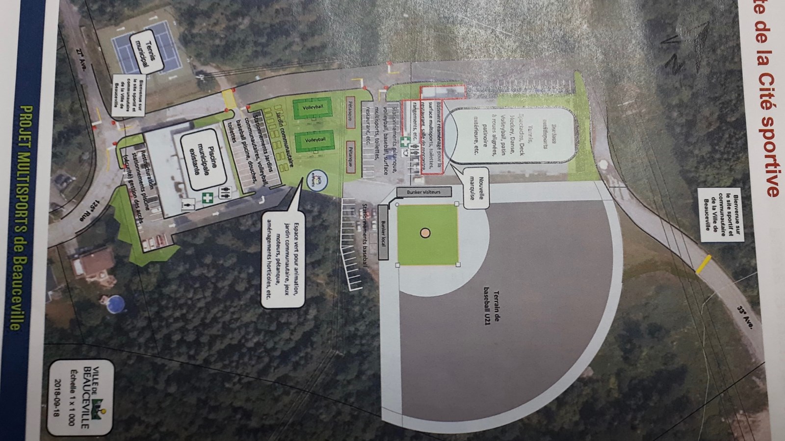 Plan du site de la cité sportive