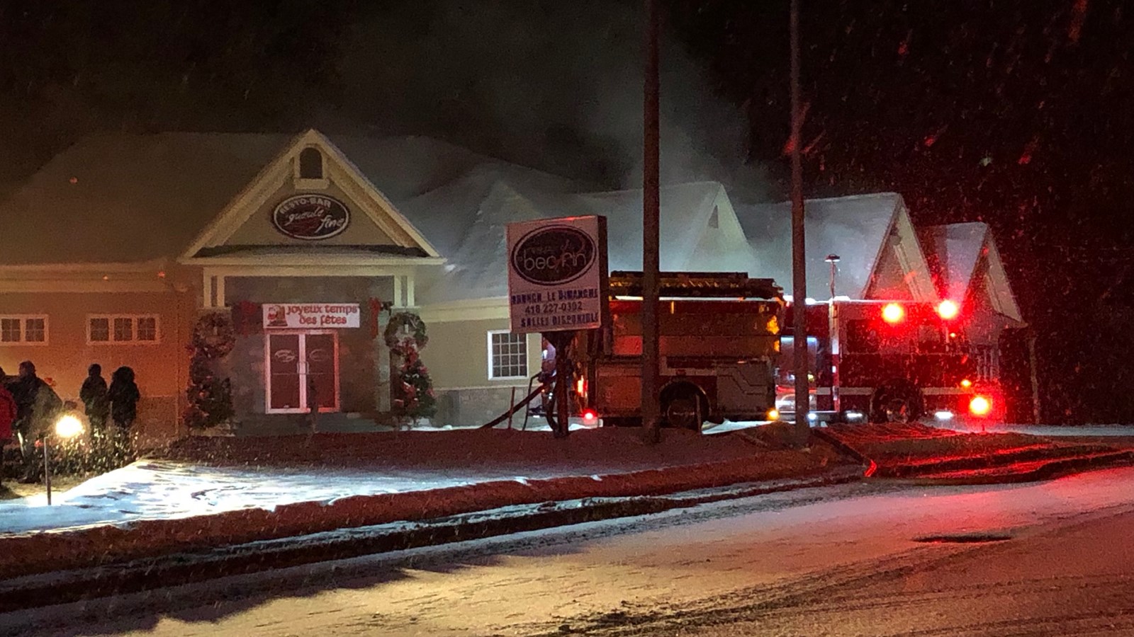 Incendie au restaurant le Bec Fin de Saint-Georges.