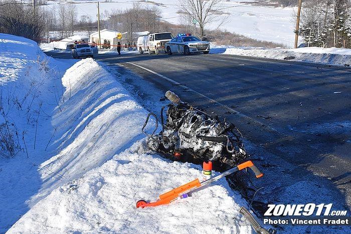 Important accident à sur l'avenue Lambert à Beauceville