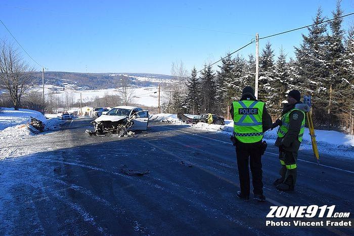 Important accident à sur l'avenue Lambert à Beauceville