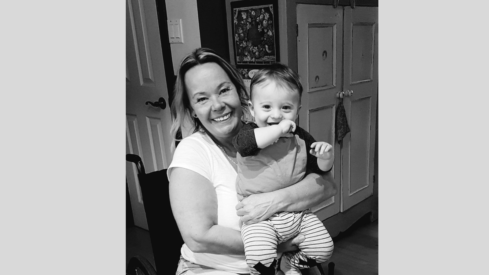 Nathalie Lacroix et son petit-fils qui l'aide à atteindre ses objectifs