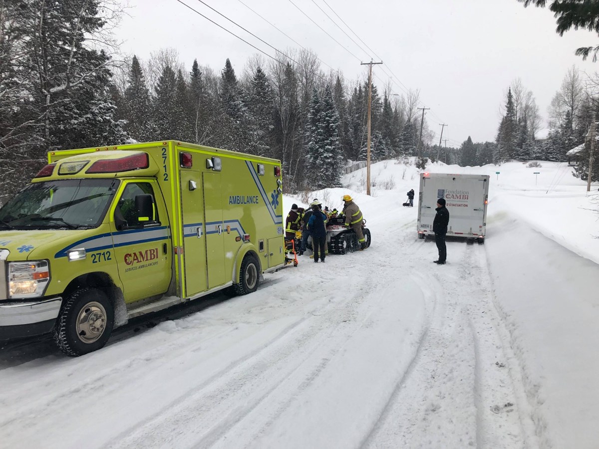 Un accident de motoneige à St-Georges