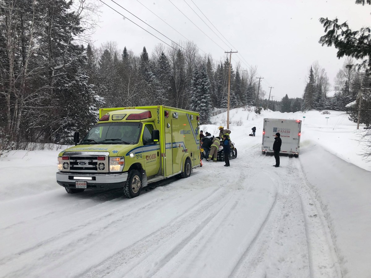 Un accident de motoneige à St-Georges