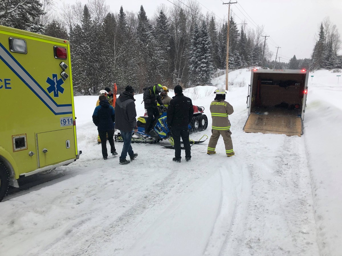 Un accident de motoneige à St-Georges