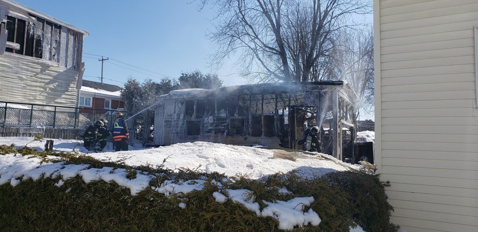Un incendie sur la 14e rue Ouest à St-Georges