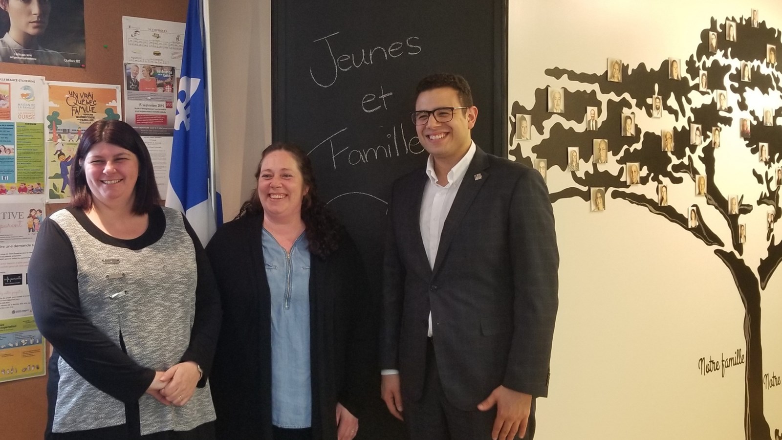 Julie Barette, Sandra Fournier et Samuel Poulin