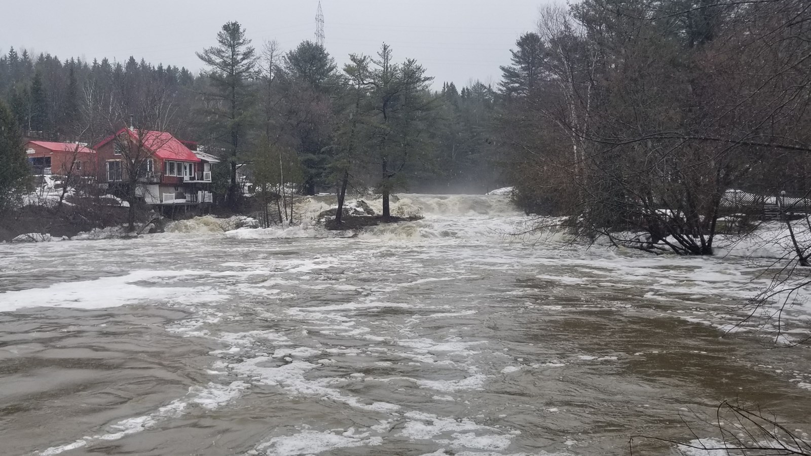 La rivière Calway était déchaînée ce jour-là