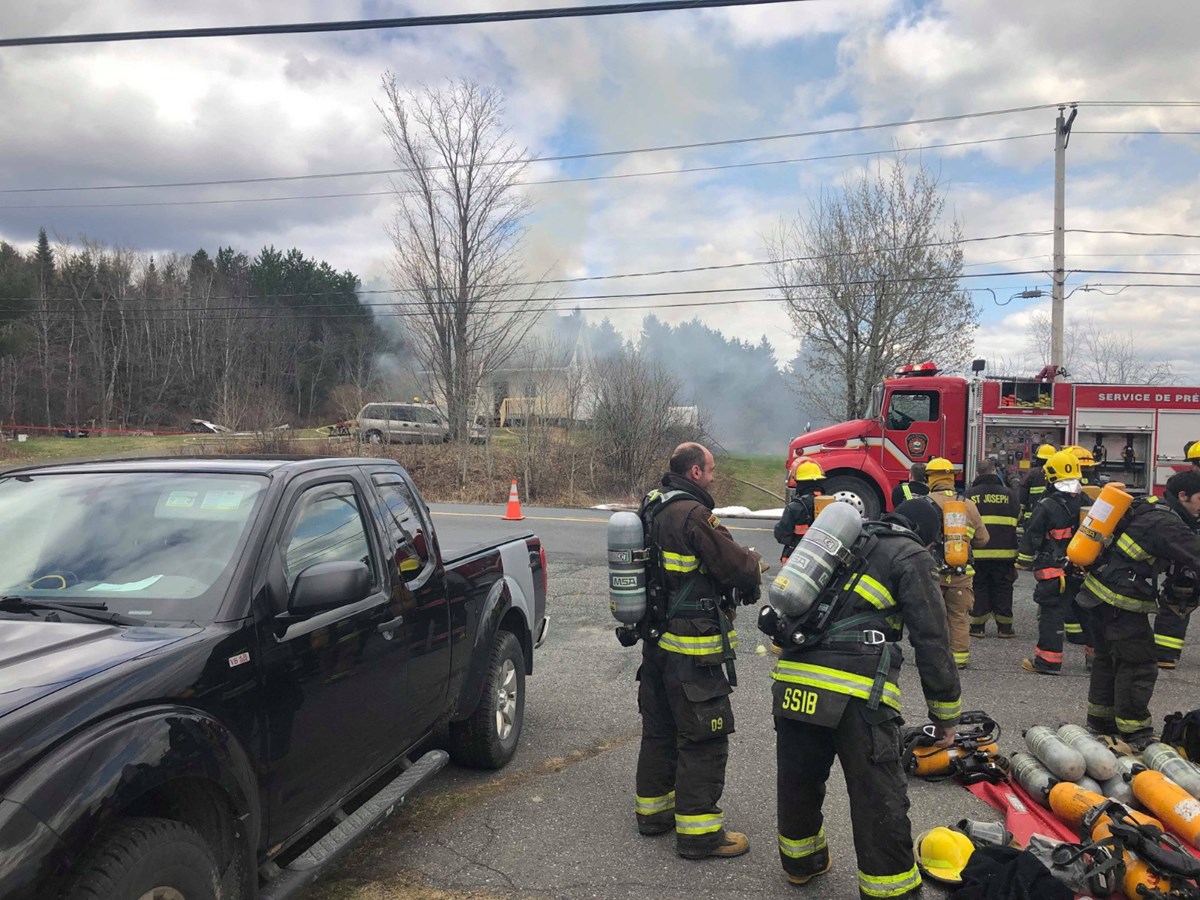 Incendie en cours dans une résidence de la route Fraser à Beauceville