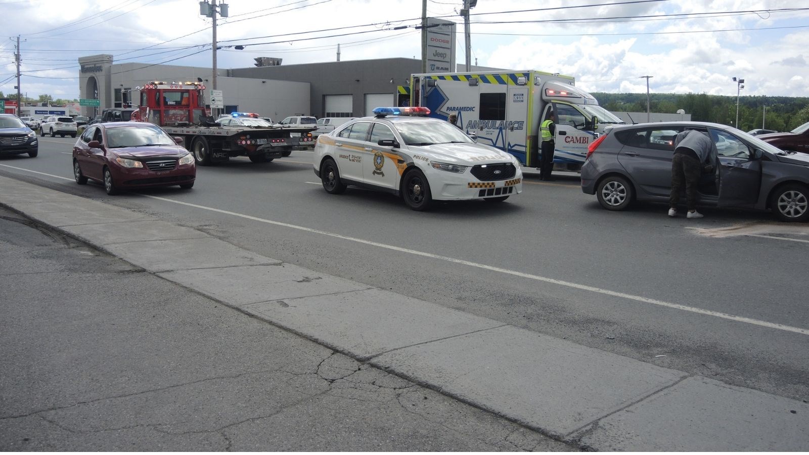 Un accident cause un ralentissement de la circulation sur le boulevard Lacroix