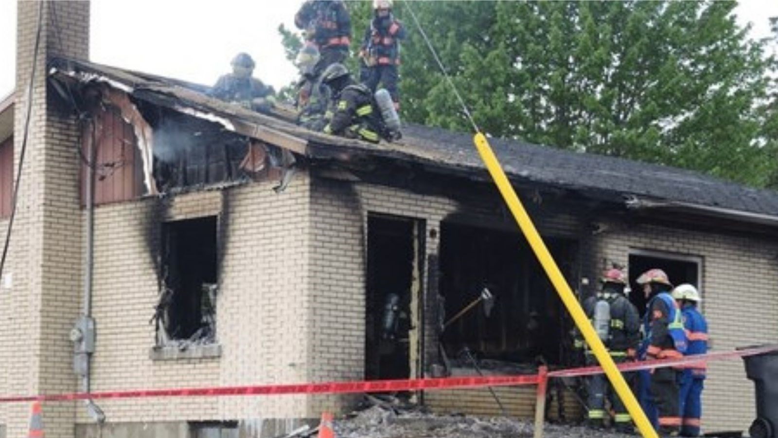 Une perte totale pour la résidence incendiée dimanche à Saint-Georges