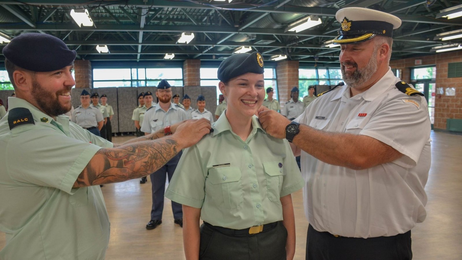 Raphaëlle Sylvain a obtenu un poste de sergent-major de cours sur le Centre d’Entraînement des Cadets de Valcartier.