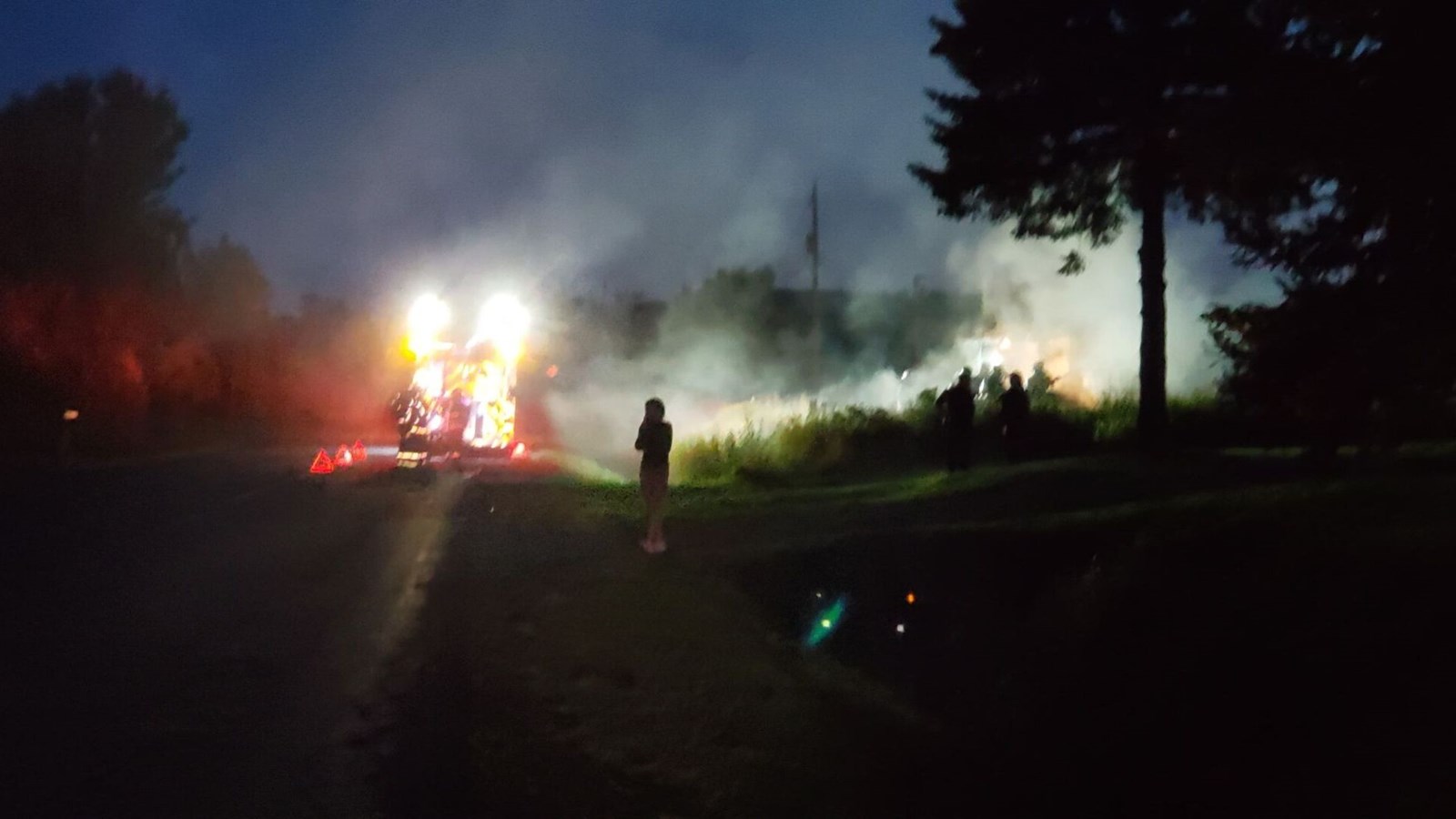 Un tracteur a été la proie d'un incendie à Saint-Georges