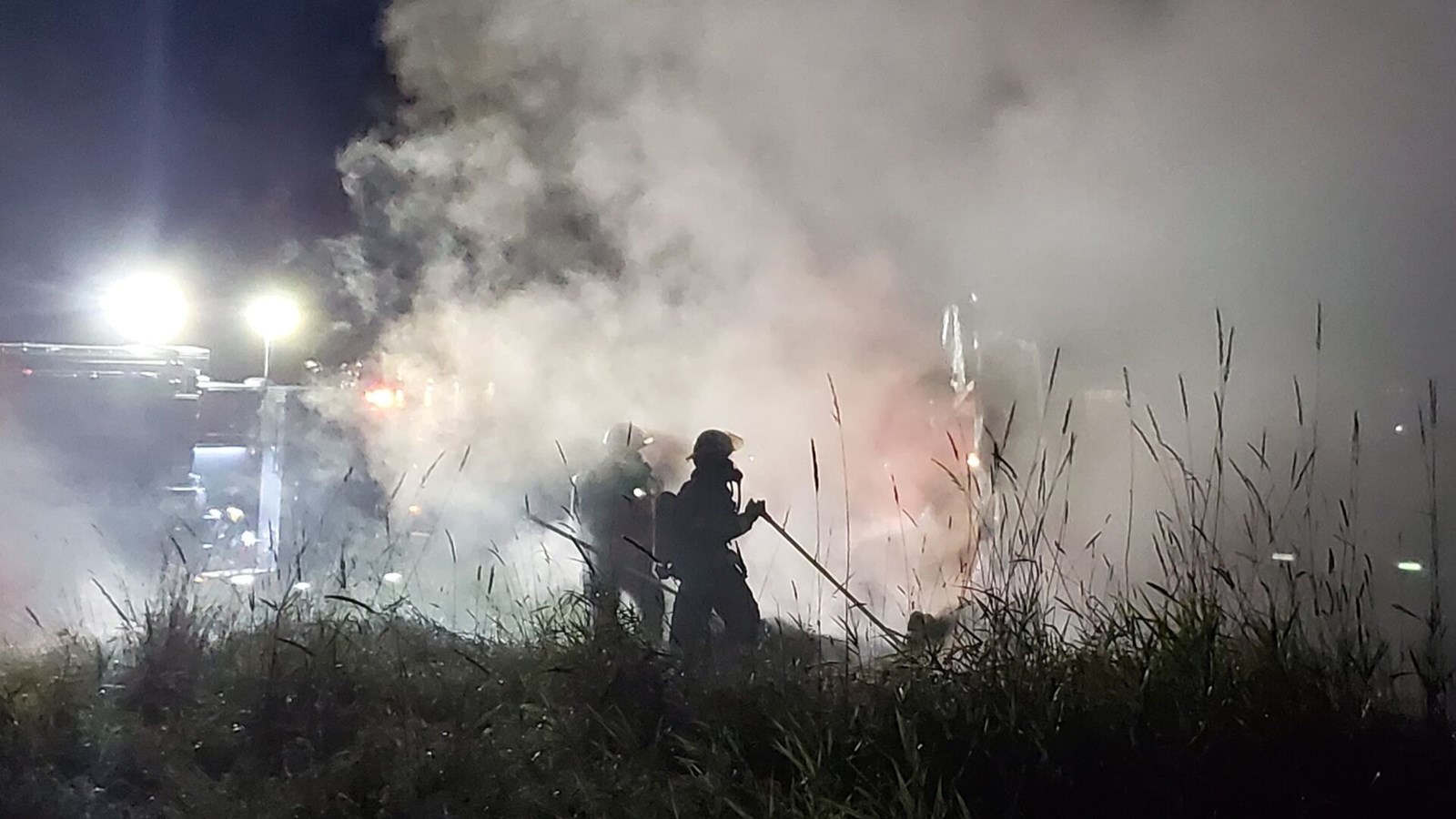 Un tracteur a été la proie d'un incendie à Saint-Georges