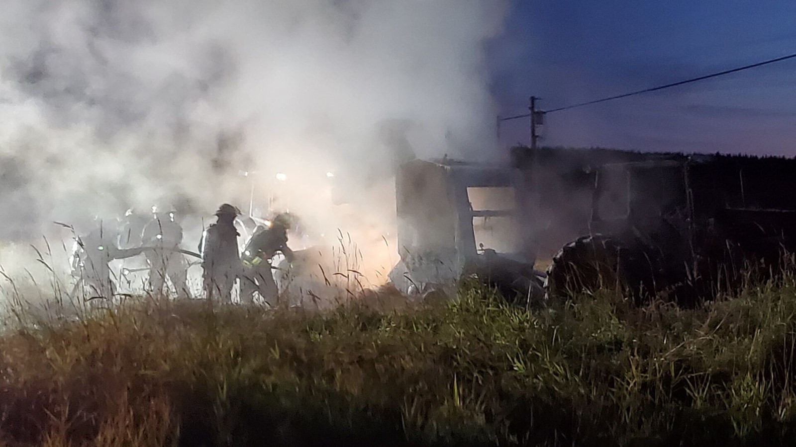 Un tracteur a été la proie d'un incendie à Saint-Georges
