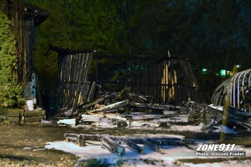 Incendie à Sainte-Marie : perte totale pour un garage