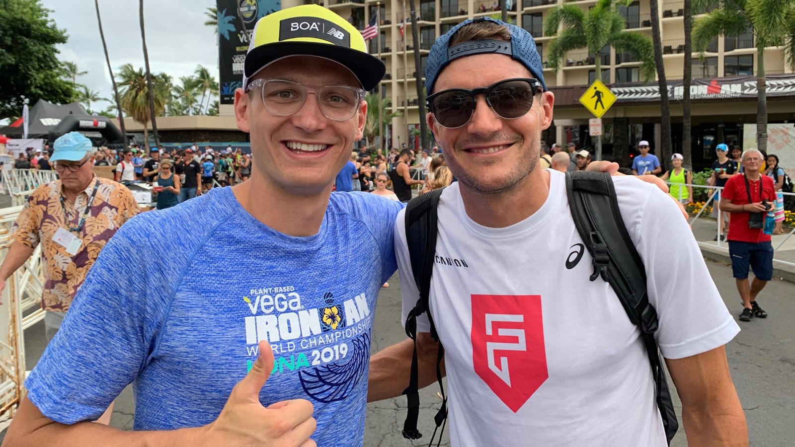 Simon LeBlanc et le champion du monde en titre, Jan Frodeno