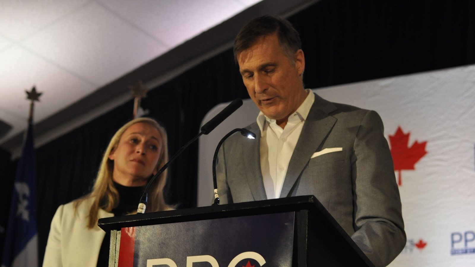 Maxime Bernier lors de son discours