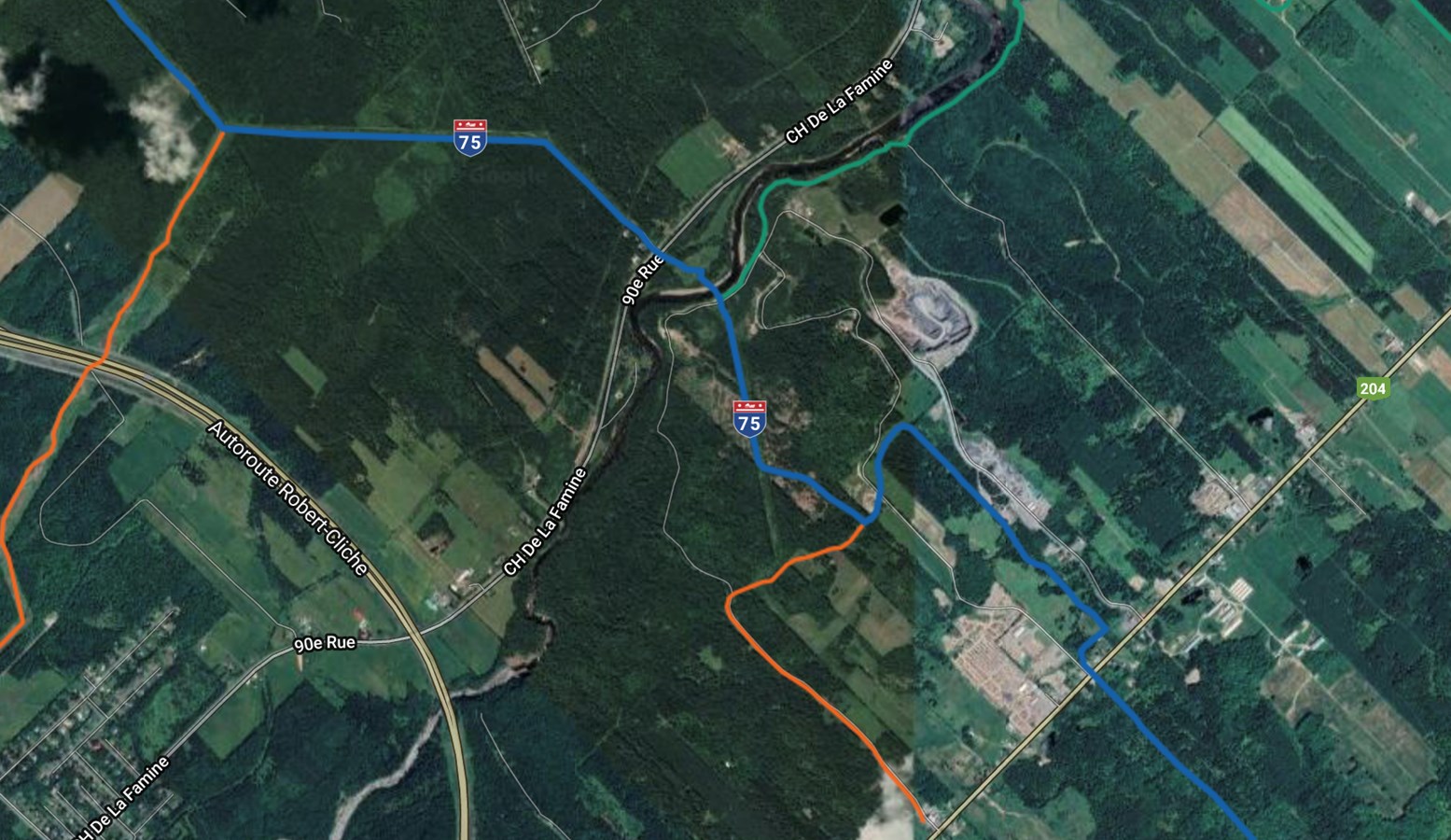 Une passerelle pour motoneiges complètement arrachée à Saint-Georges