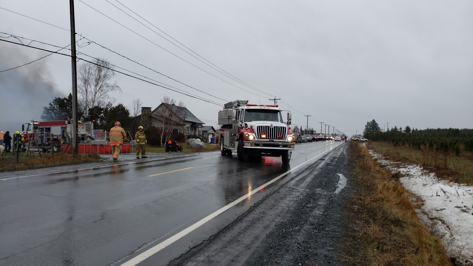 Incendie d'un bâtiment de ferme à Saint-Honoré