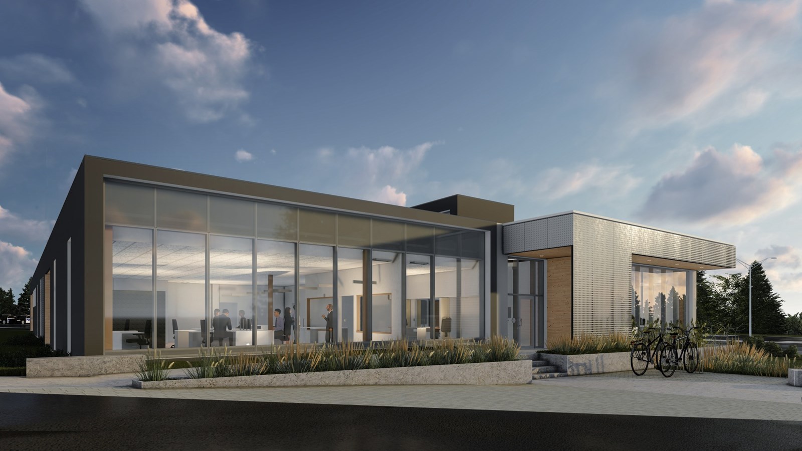 Le futur poste de la Sûreté du Québec