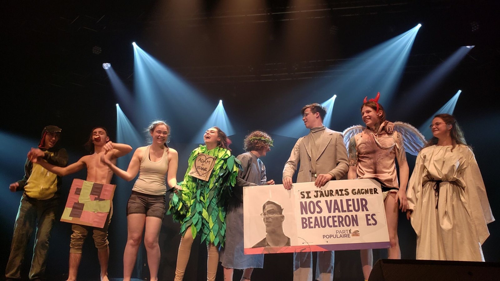 Marie Boucher, Déreck Boudreault-Drouin, Kelly-Anne Bouffard, Léonie Champagne, Gabriel Côté, Jordan Côté, Olivier Fortier et Gabrielle Mathieu 