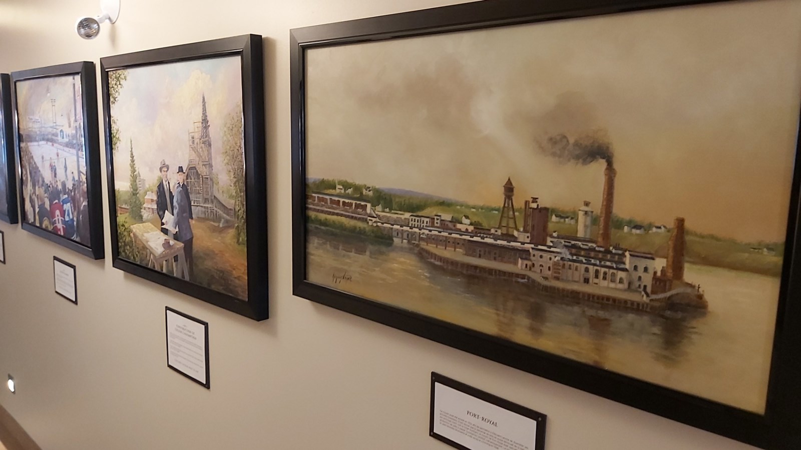 Série de tableaux sur la vie d'Édouard Lacroix.
