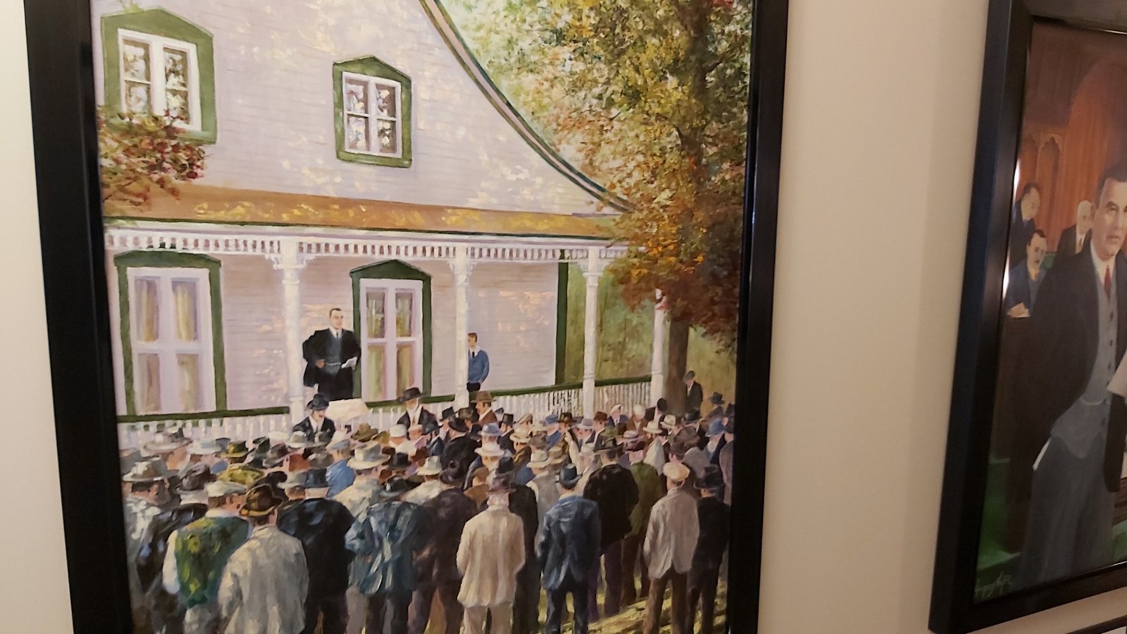 Série de tableaux sur la vie d'Édouard Lacroix.
