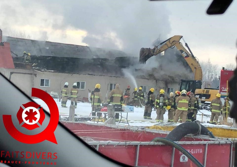 Incendie de bâtiment agricole à Sainte-Marie
