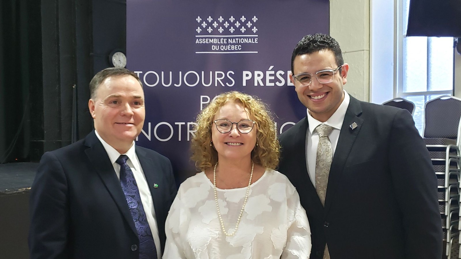 Normand Roy, Marguerite Blais et Samuel Poulin
