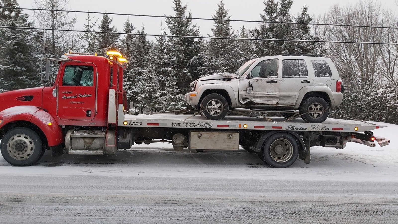 Un accident entre une voiture et un camion à Saint-Georges