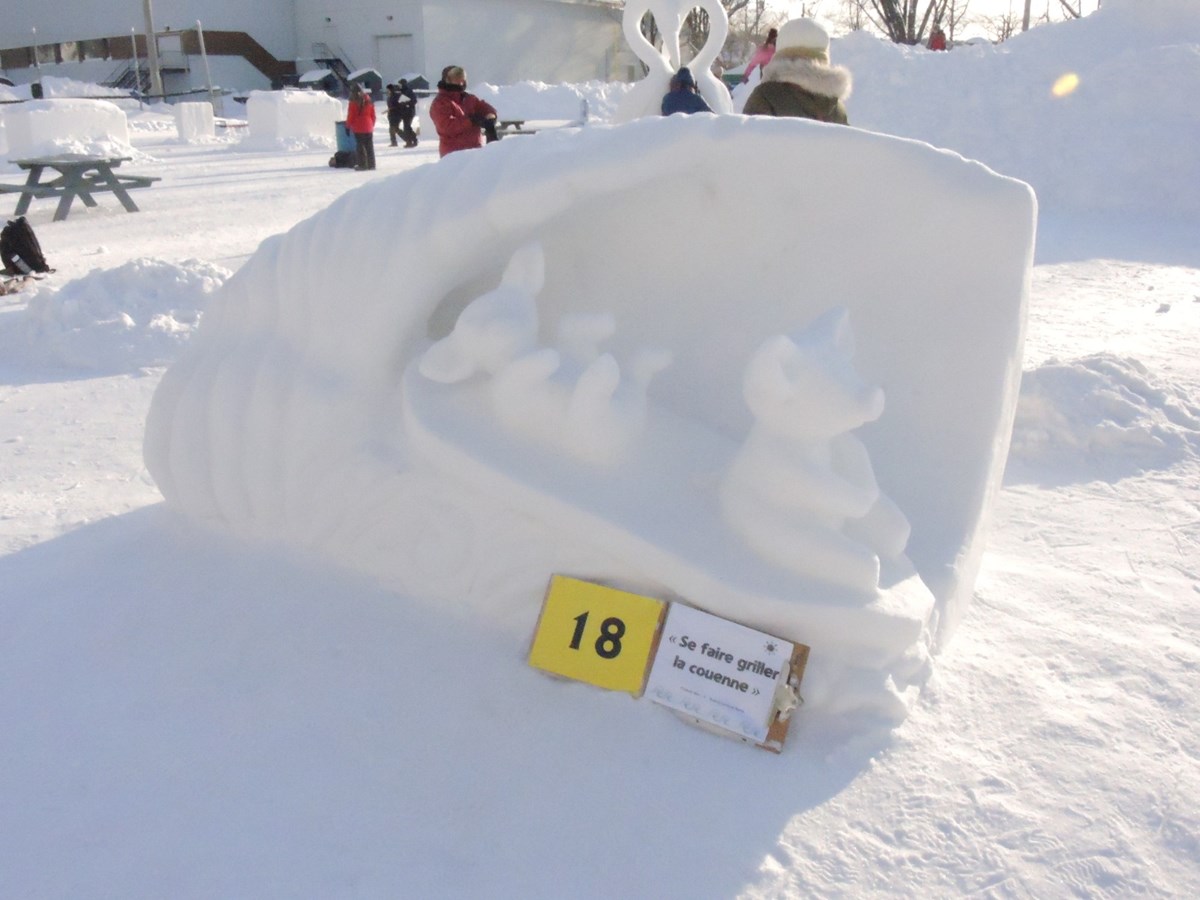 Le froid glacial n'a pas eu raison de l'élan créatif des sculpteurs