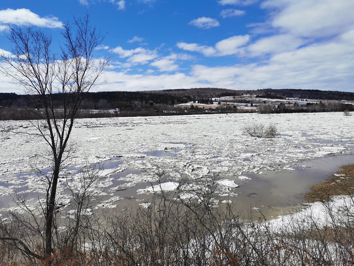 Vidéo: Les glaces se libèrent à la hauteur de Notre-Dame-des-Pins en ce 3 avril