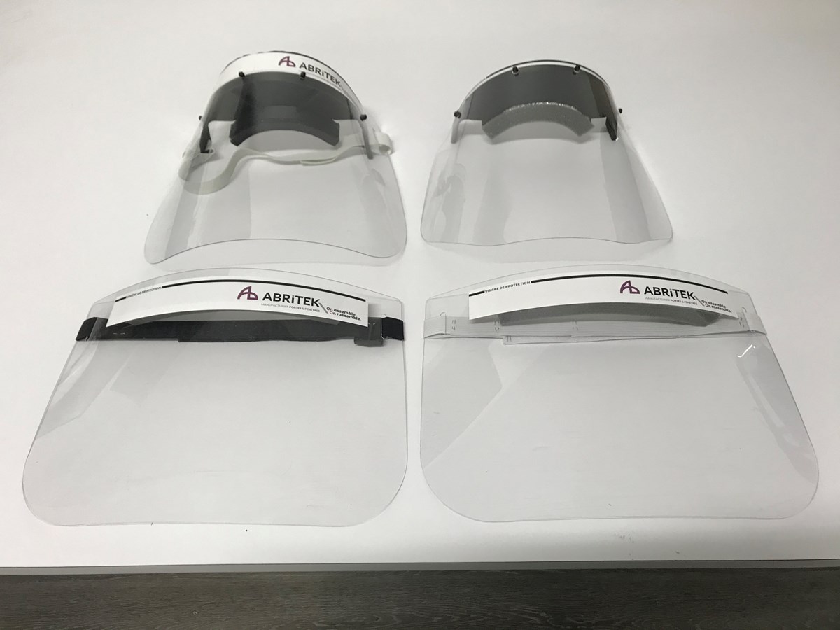 Abritek produit une visière de protection de sa conception