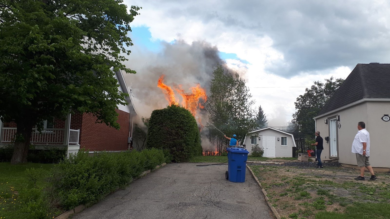 Feu en cours à Saint-Georges 