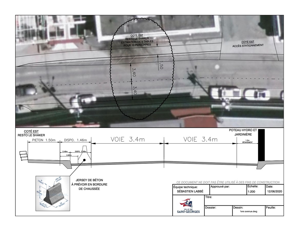 Une des raisons invoquées par la Ville de Saint-Georges pour restreindre le passage des véhicules est la faible largeur de la première Avenue.